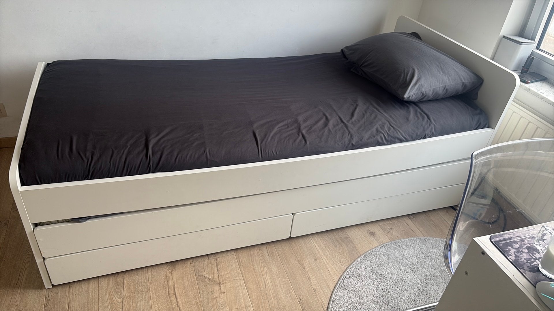 witte bed, Ophalen, Zo goed als nieuw, Wit