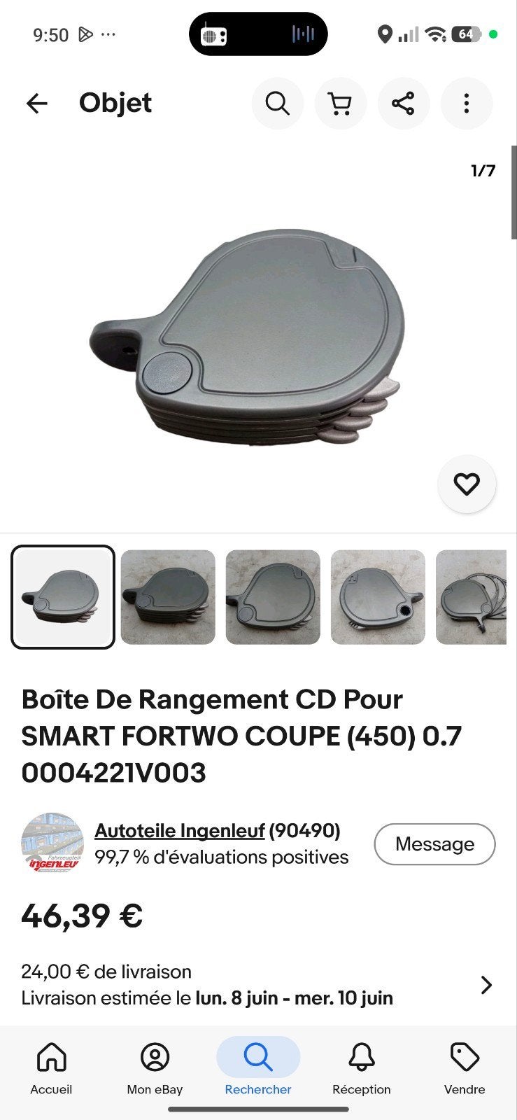Range cd smart fortwo, Enlèvement, Smart