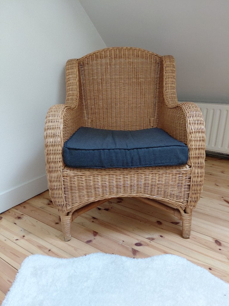 Rieten zetel, Huis en Inrichting, Ophalen, Gebruikt, Eenpersoons, Minder dan 150 cm