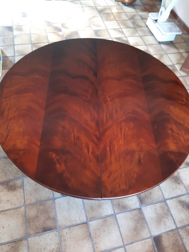 Houten tafel, Ophalen, Gebruikt, Vier personen, Rond