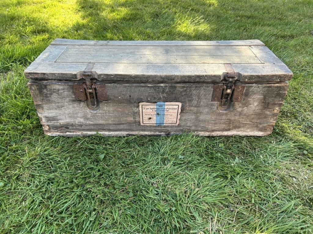 wo2 - Duitse munitiekist voor 2cm patronen - 1942, Ophalen of Verzenden, Landmacht, Kist of Geocache