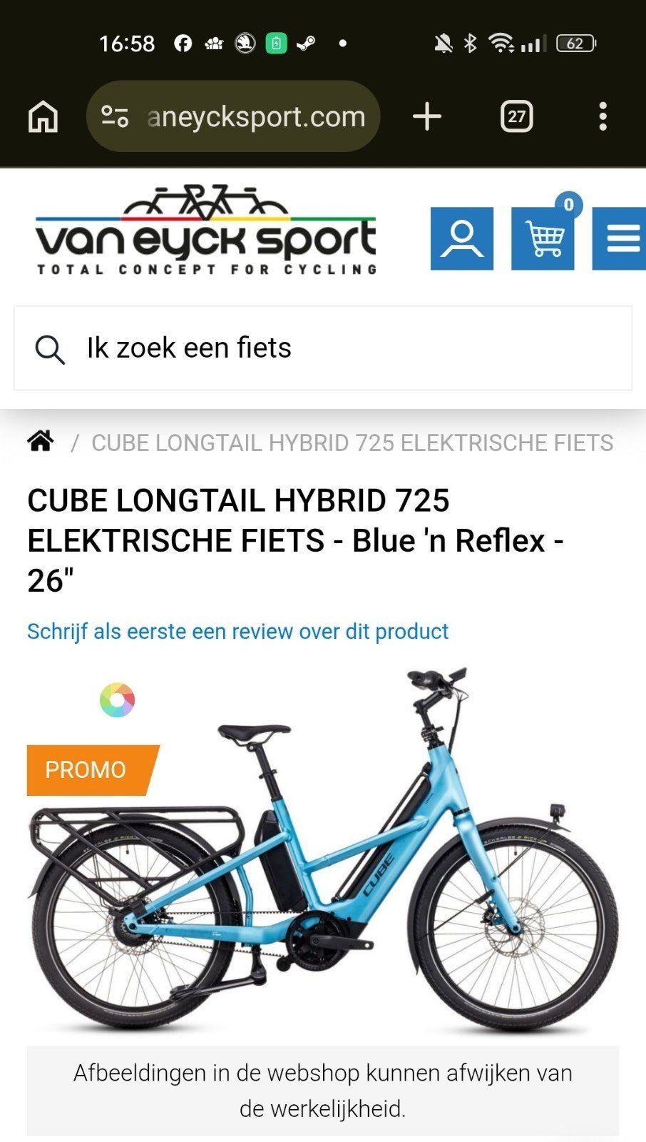 Cube longtail hybrid, Fietsen en Brommers, Fietsen | Bakfietsen, Elektrisch, Zo goed als nieuw, 2 kinderen, Ophalen