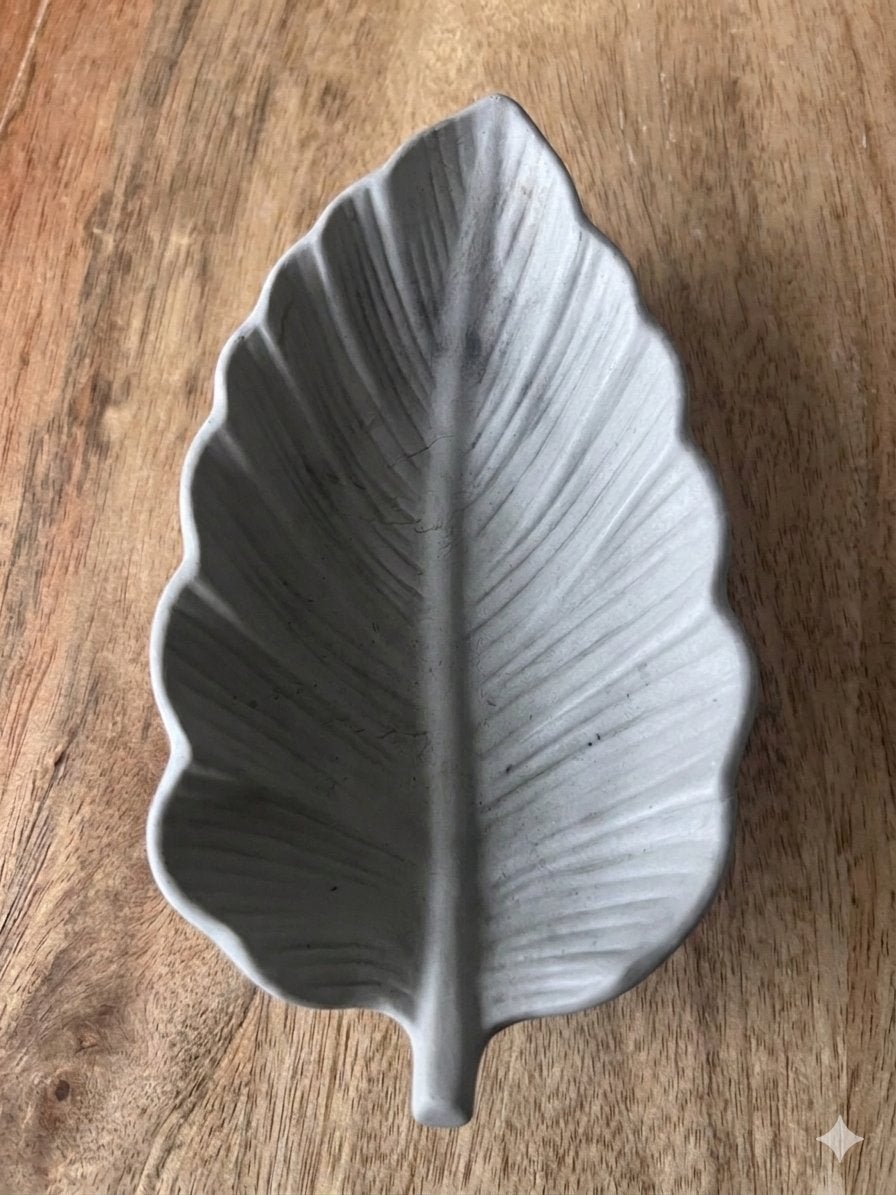 Jolie coupelle feuille style béton – Fait main, Ophalen of Verzenden, Handgemaakt, Modern, Grijs
