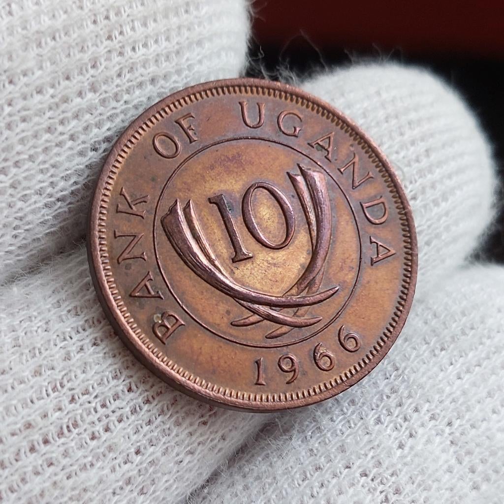 Piece de monnaie / Ouganda / 10 Cents / 1966 / SPL, Enlèvement ou Envoi, Monnaie en vrac