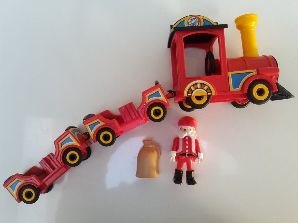 Playmobil Kerstman met stoomtrein en cadeautjeszak, Ophalen of Verzenden, Zo goed als nieuw, Losse onderdelen