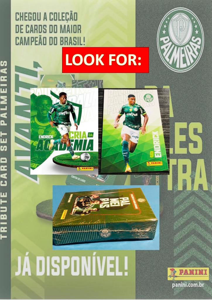 boîte Palmeiras 2022 : carte de recrue Endrick Panini, Envoi, Comme neuf