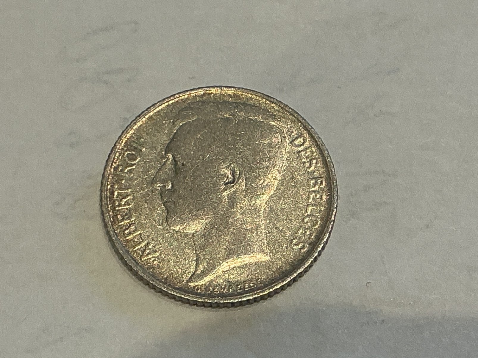 Belgique 1/2 Franc 1910 argent français, Timbres & Monnaies, Enlèvement ou Envoi