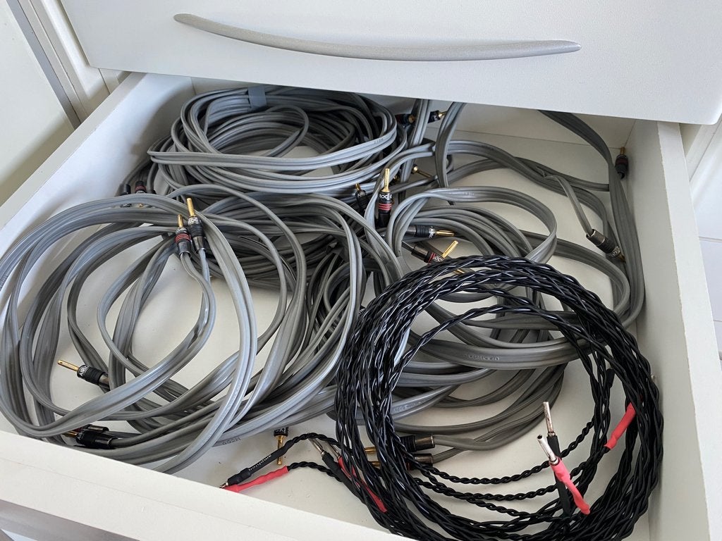 luidsprekerkabels, Audio, Tv en Foto, Ophalen, Gebruikt, 2 tot 5 meter, Luidsprekerkabel
