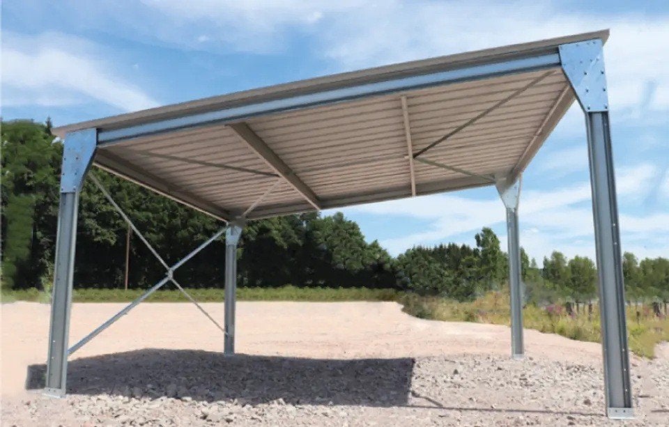Carport - Abri mono pente 100% galvanisé, Enlèvement, Neuf, Carport