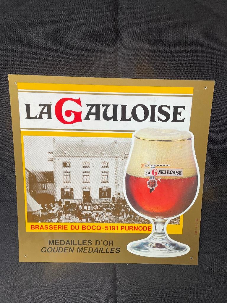 reclamebord La Gauloise De Bocq Purnode, Ophalen, Zo goed als nieuw, Reclamebord