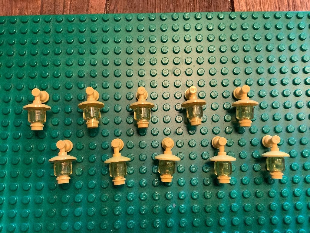 Lego hanglampjes geel 10 st / 536-P1, Ophalen of Verzenden, Zo goed als nieuw, Losse stenen, Lego