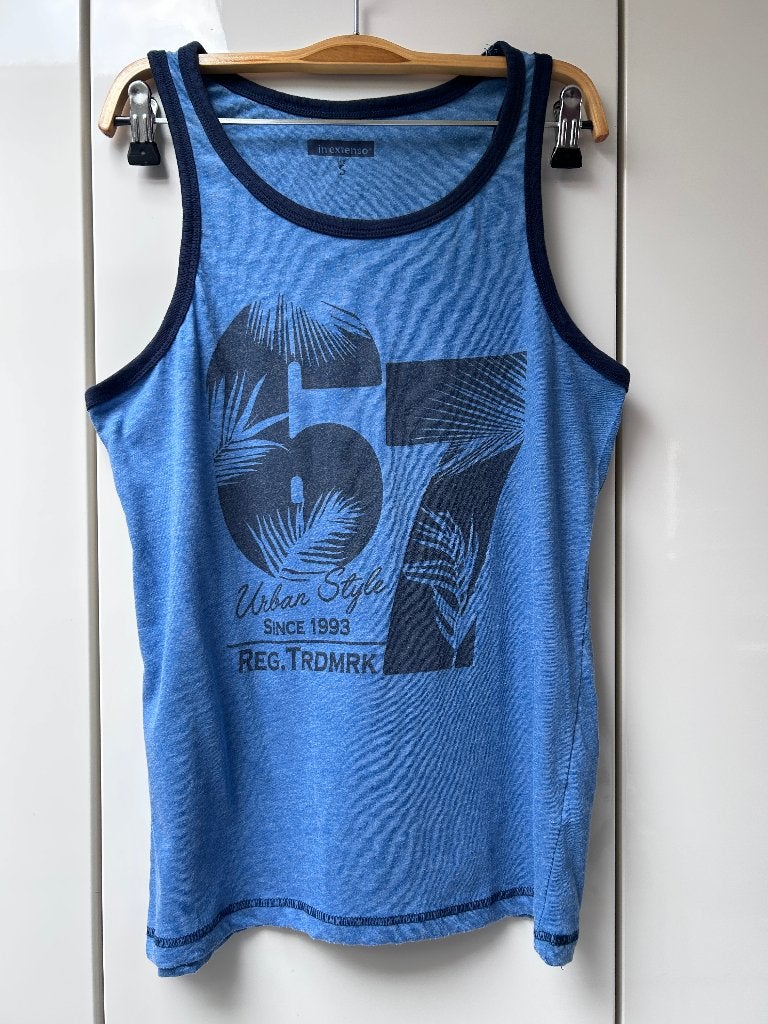In Extenso blauwe tanktop - Maat S, Kleding | Heren, Blauw, Ophalen of Verzenden, Zo goed als nieuw, In extenso