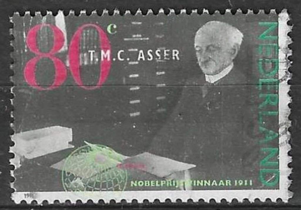 Pays-Bas 1991 - Yvert 1384 - Lauréats du prix Nobel (ST), Envoi, Affranchi