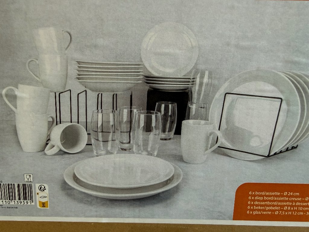 Servies set 30 delig. - wit, Huis en Inrichting, Keuken | Servies, Nieuw, Ophalen of Verzenden, Modern, Porselein