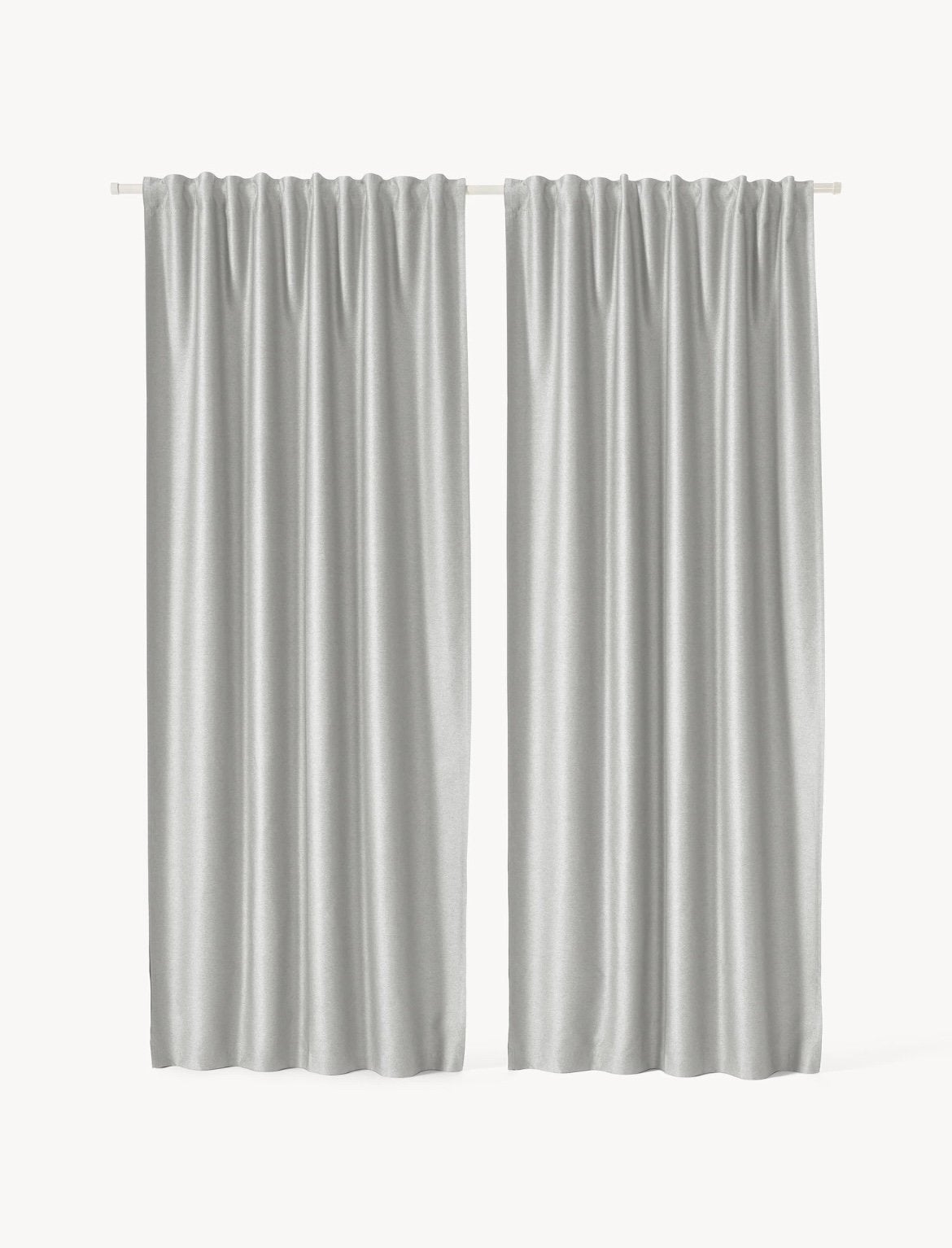 2 rideaux 140cm (L) sur 260 (H), Neuf, Autres marques, Gris, 260 cm