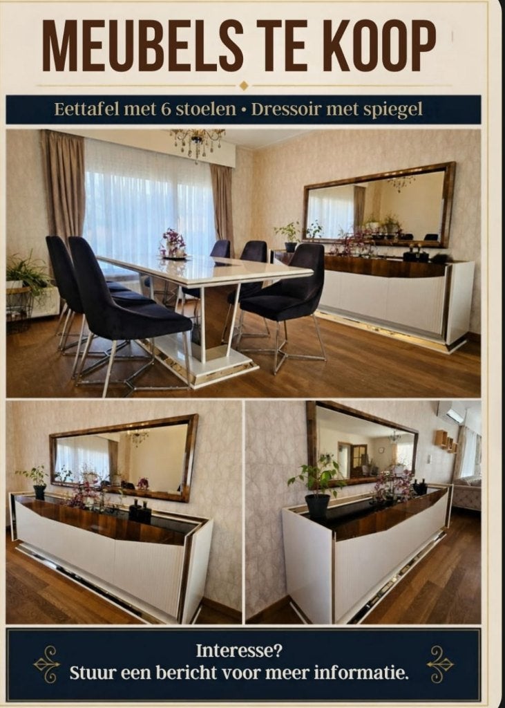 MEUBELS TE KOOP, Enlèvement, Utilisé, 4 à 6 chaises