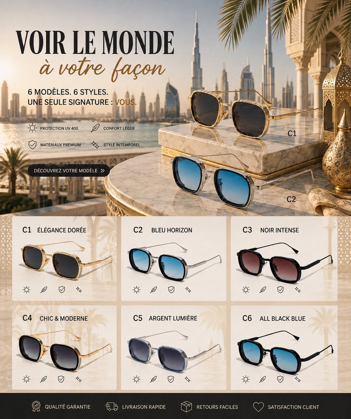 Lunette soleil - zonnebrille top quality, Enlèvement ou Envoi, Comme neuf, Lunettes