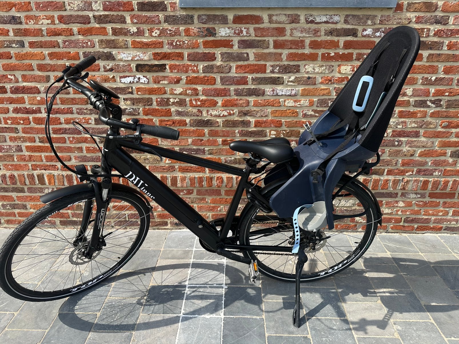 Elektrische herenfiets incl kinderzitje, Ophalen of Verzenden, Zo goed als nieuw