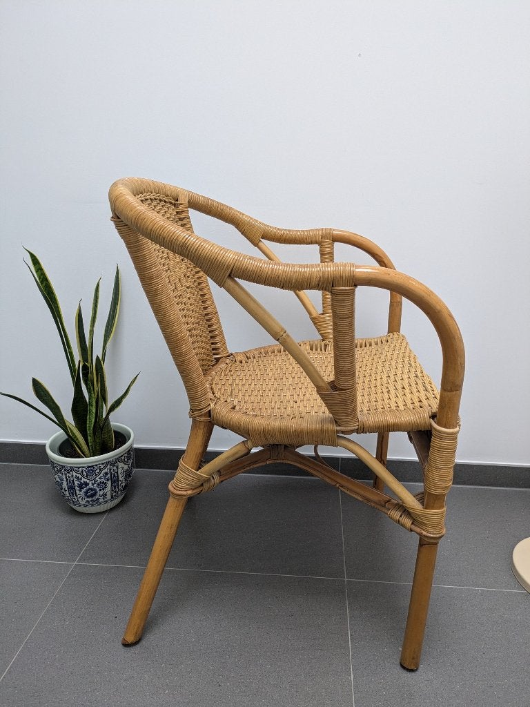 Belle chaise vintage en osier — Excellent état, Enlèvement, Comme neuf, Osier ou Rotin, Une