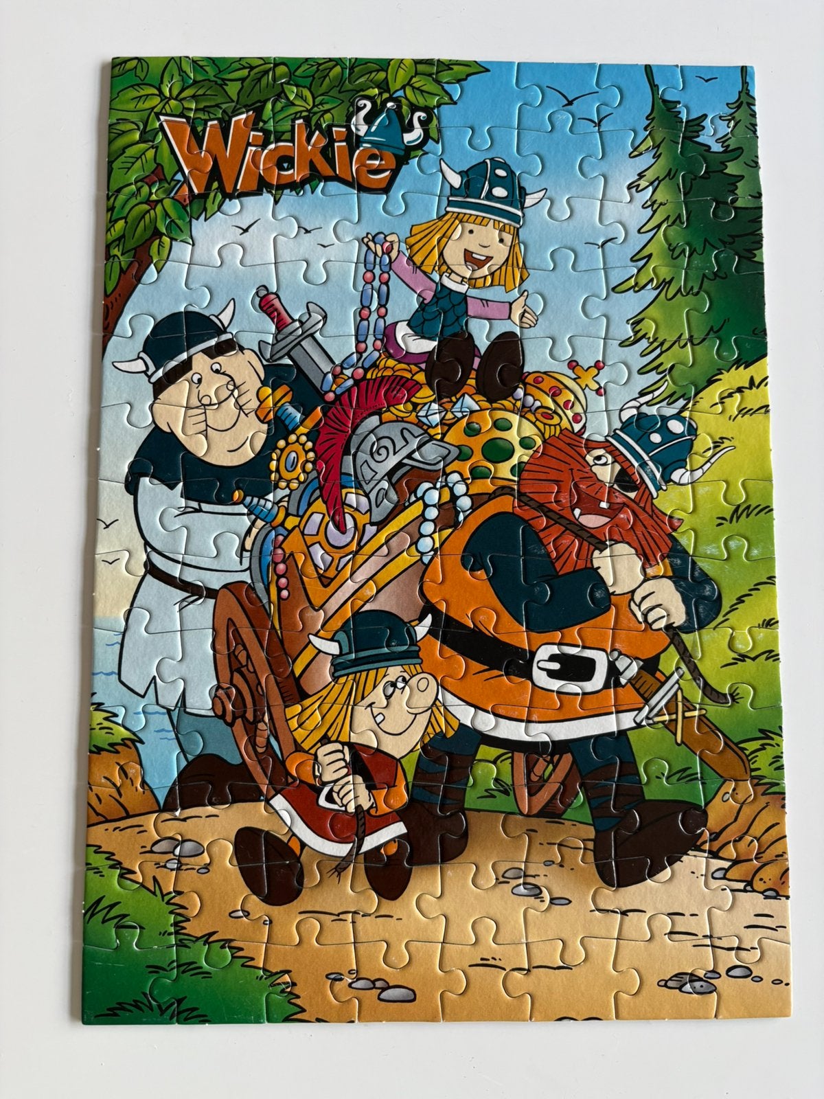 Puzzel 100 stukjes wickie, Hobby en Vrije tijd, Ophalen, Minder dan 500 stukjes, Zo goed als nieuw, Legpuzzel