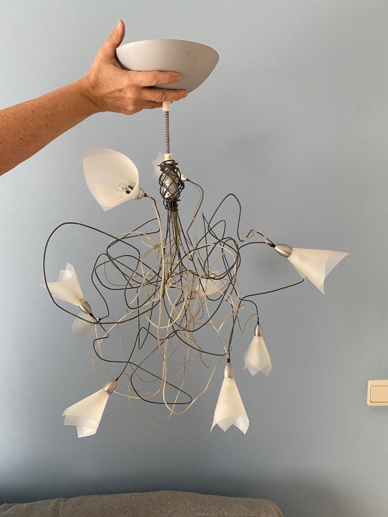 Luchter, Huis en Inrichting, Lampen | Kroonluchters, Ophalen, Zo goed als nieuw, Overige materialen, Habitat - woninginrichting