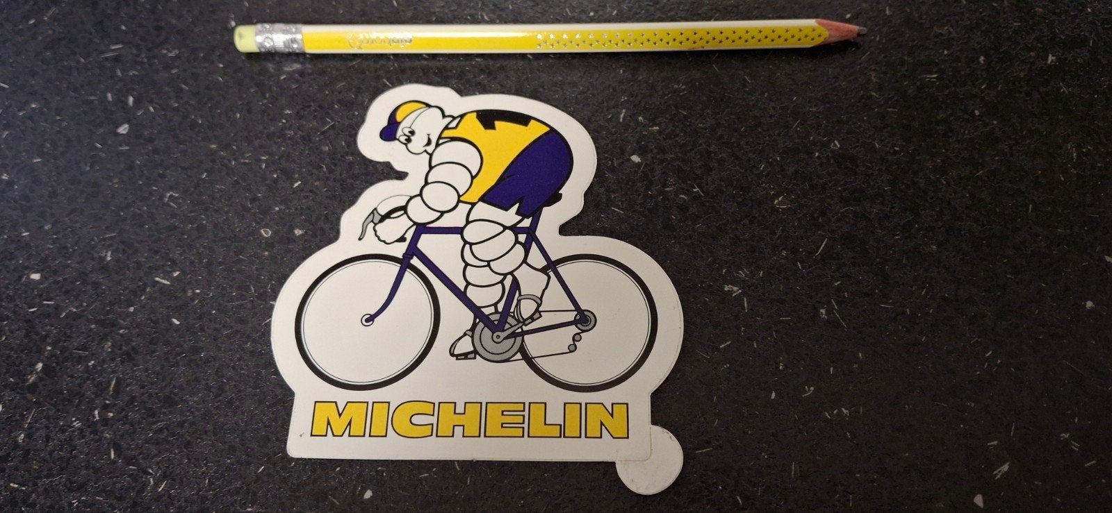 sticker Michelin mascotte banden wielrennen team, Verzamelen, Ophalen of Verzenden, Zo goed als nieuw, Merk