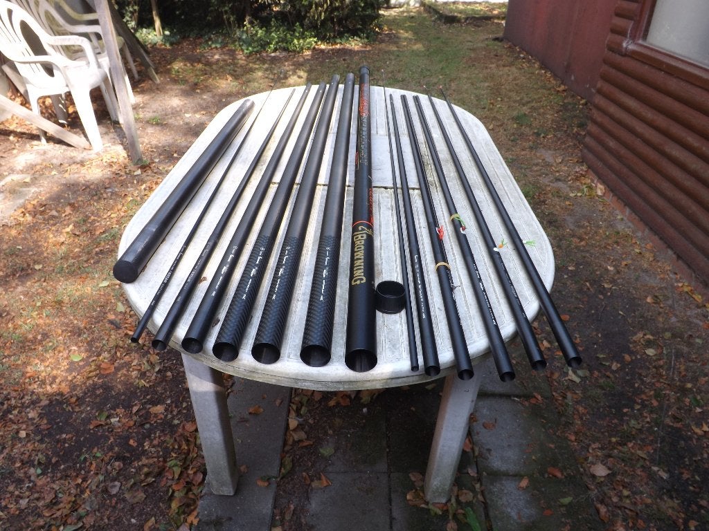vaste hengel van BROWNING 10 m + voor BIG FISH5 topsetten, Watersport en Boten, Hengelsport | Witvissen, Ophalen, Vaste hengel