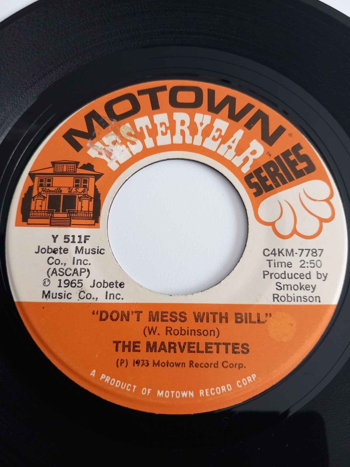 THE MARVELETTES. DON'T MESS WITH BILL. 1973 MOTOWN USA 45T, Ophalen of Verzenden, R&B en Soul