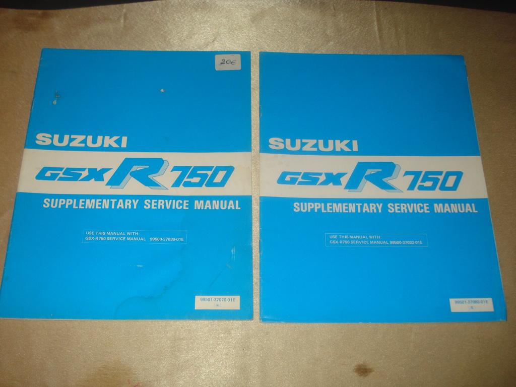 SUZUKI GSX R 750 Manuels de Service Supplémentaires, Motoren, Handleidingen en Instructieboekjes, Ophalen of Verzenden, Suzuki