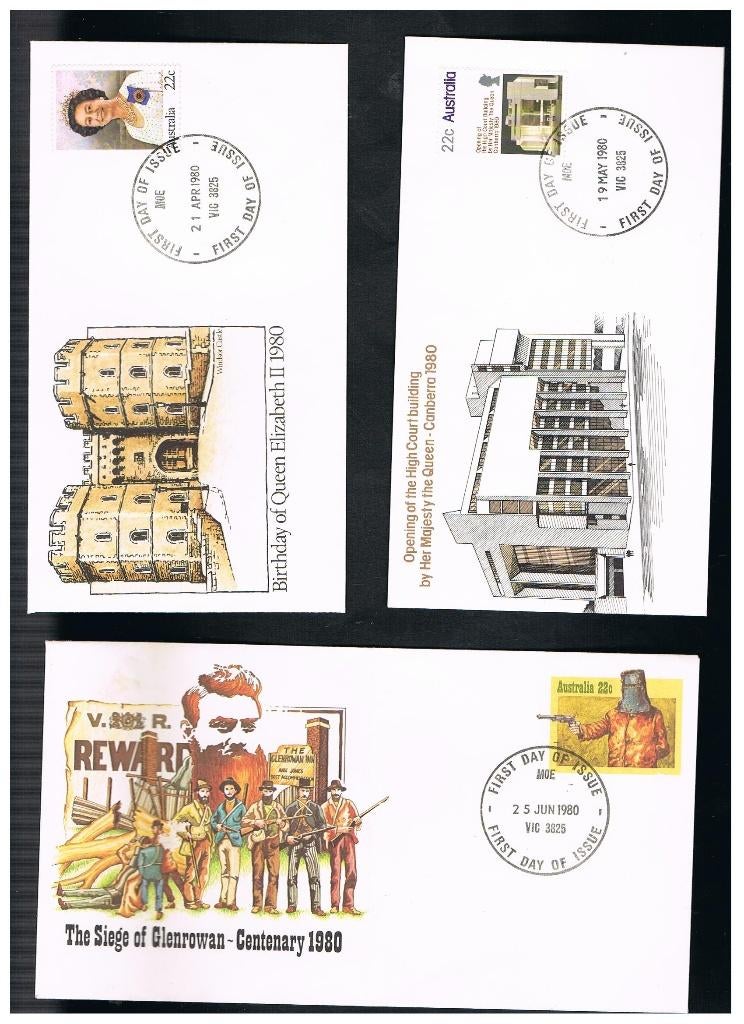 TIMBRES DU PREMIER JOUR D'AUSTRALIE, Envoi, Non décrit