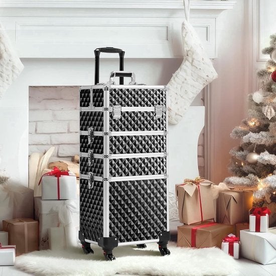 Cosmeticakoffer 4-in-1 trolley, afsluitbaar, met lade, Ophalen, Nieuw, Met slot