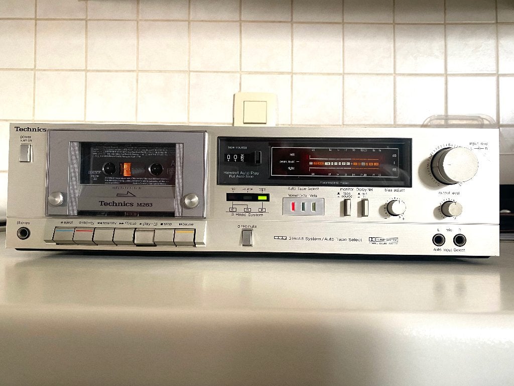 Technics M263 cassettedeck, TV, Hi-fi & Vidéo, Enlèvement, Simple, Autres marques