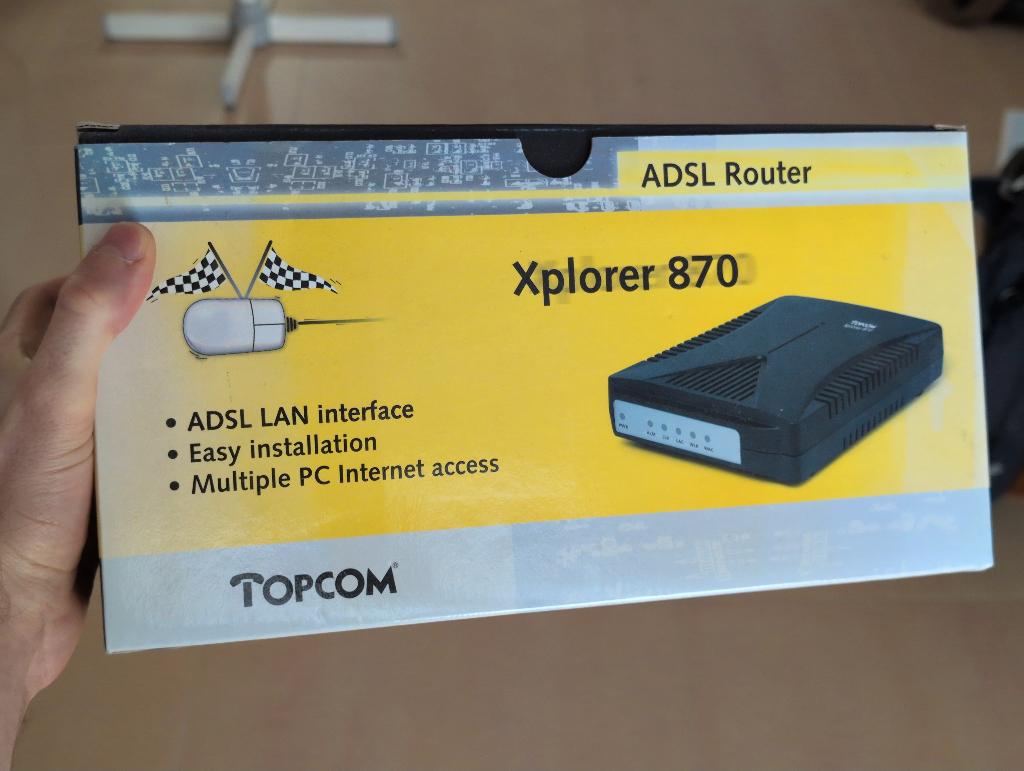 Routeur ADSL Topcom Xplorer 870 [vintage], Enlèvement ou Envoi, Utilisé, Routeur avec modem, Topcom
