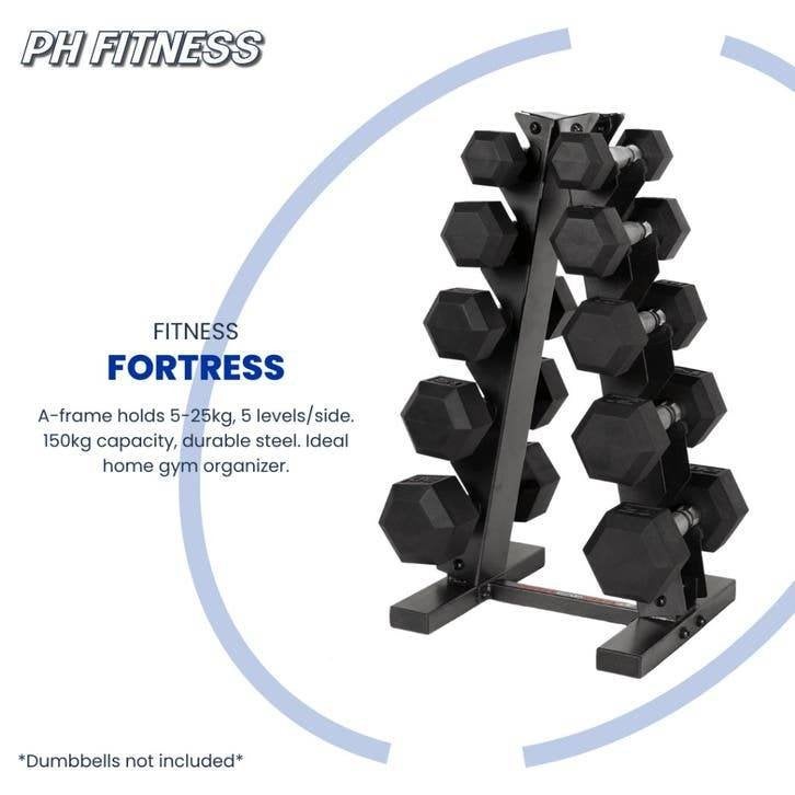 PH Fitness Dumbbell Torenrek - 5 Paar Halterrek, Sport en Fitness, Ophalen of Verzenden, Nieuw, Armen, Dumbbell
