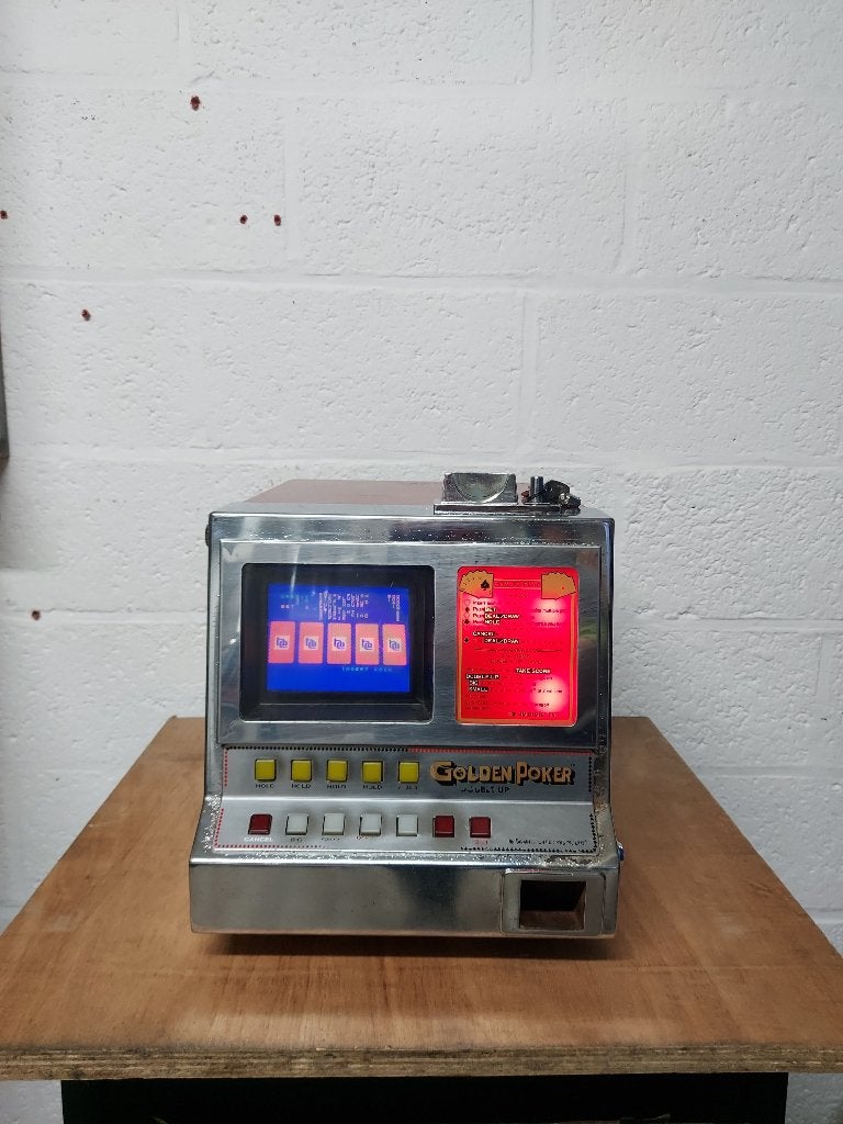 Machine à sous Golden Poker Double Up Bartop (Bonanza, 1980), Collections, Euro, Enlèvement, Utilisé, Avec clés