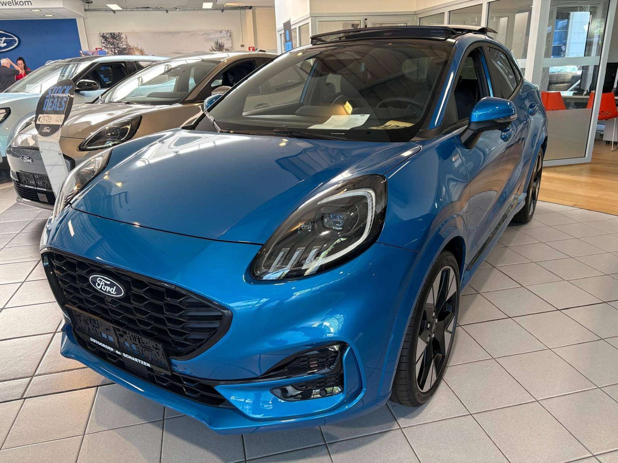 Ford Puma EcoBoost mHEV ST-Line X AUT met PANODAK/ Stockwage, Puma, Euro 6, Noir, 5 places