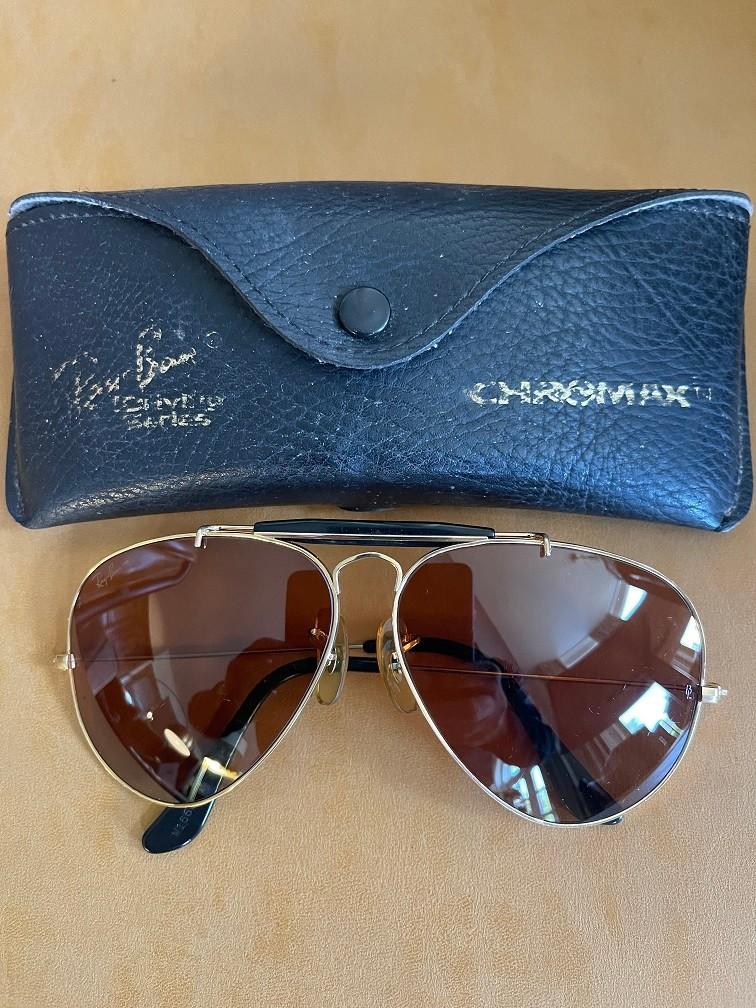 Vintage B&L Ray-Ban Outdoorsman Chromax Driver zonnebril O11, Enlèvement ou Envoi, Autres couleurs, Utilisé, Ray-Ban