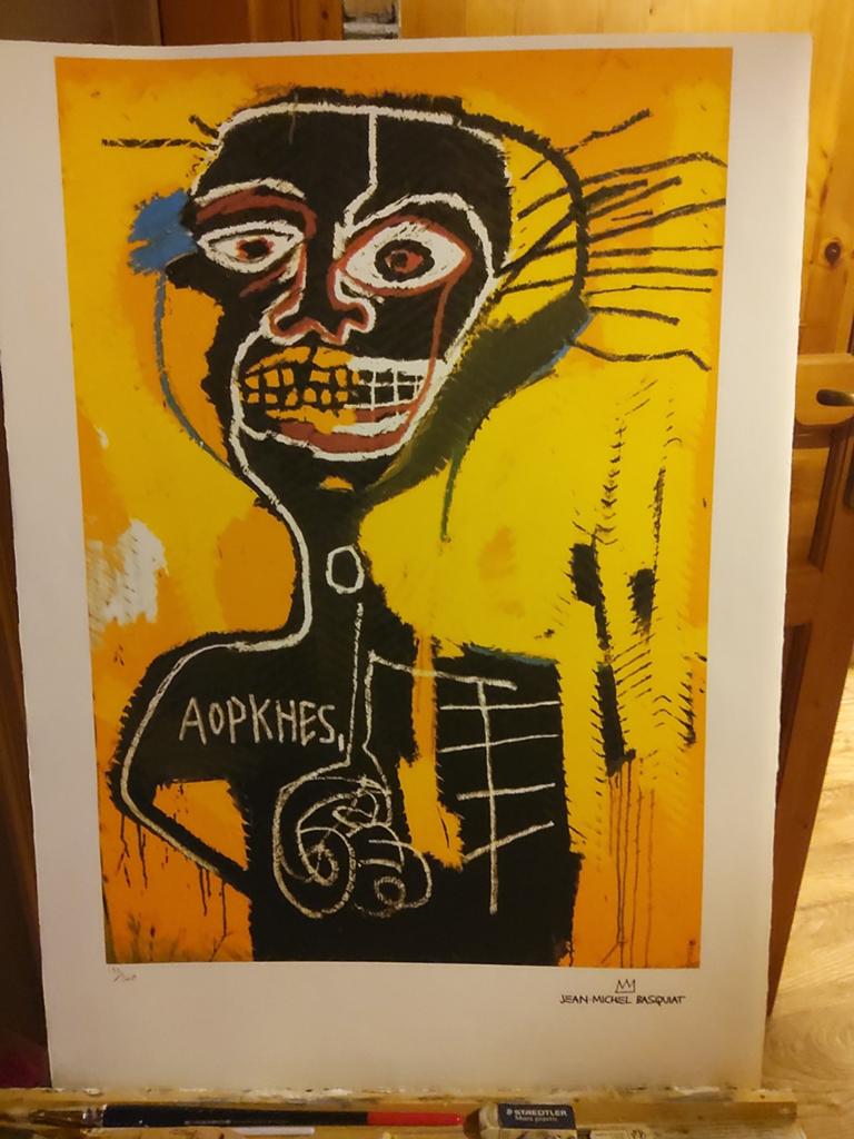 Litho basquiat, Antiek en Kunst, Kunst | Schilderijen | Modern, Ophalen of Verzenden