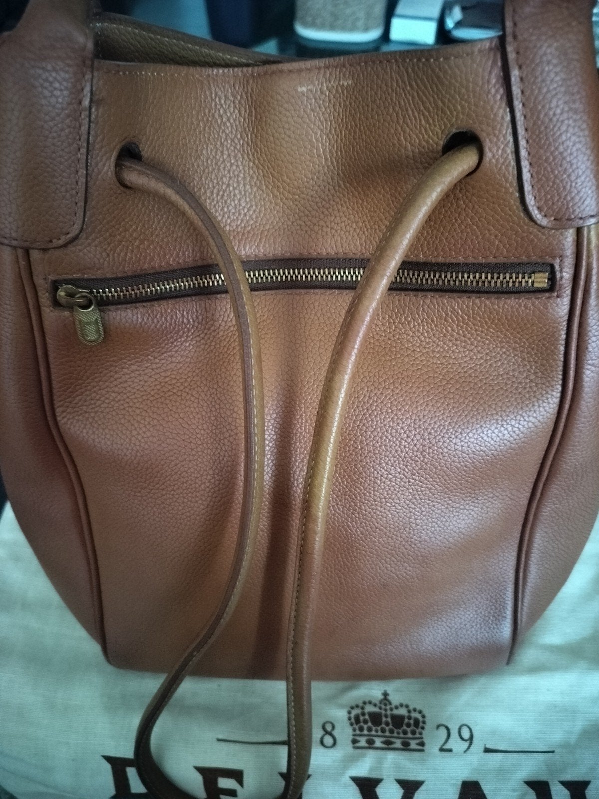 Delveau handtas.cognac kleur, Handtassen en Accessoires, Activity trackers, Ophalen of Verzenden