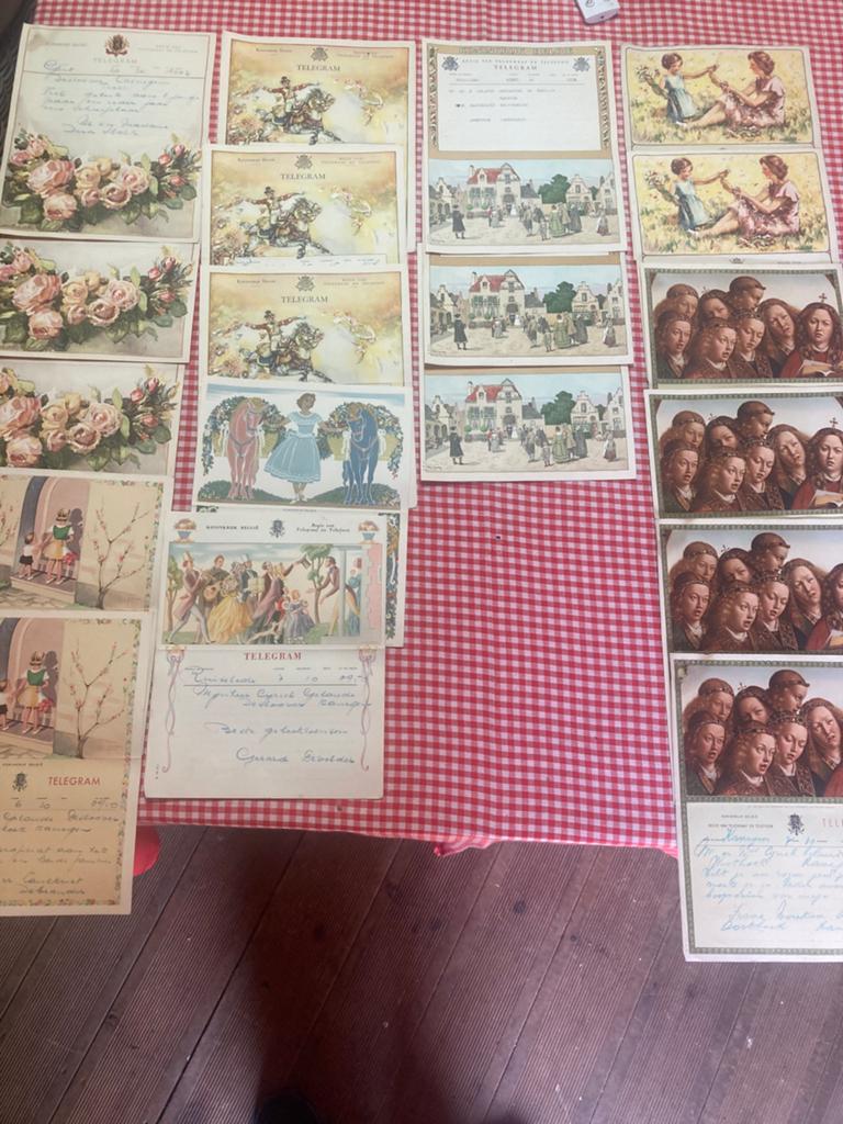 20 oude telegram uit 1954, Ophalen