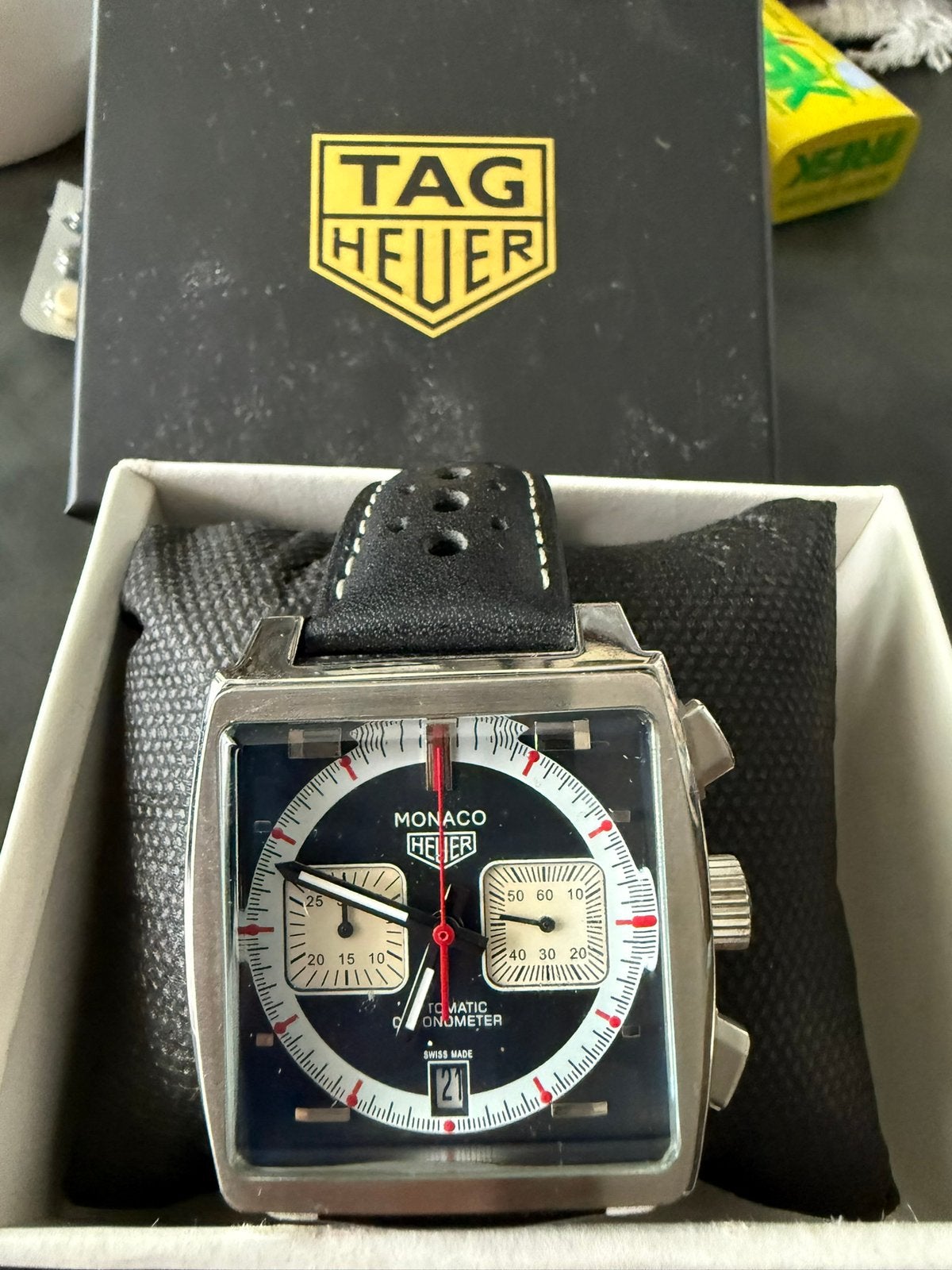 Montre neuf taguer Monaco, Cuir, Enlèvement, TAG Heuer, Autres matériaux