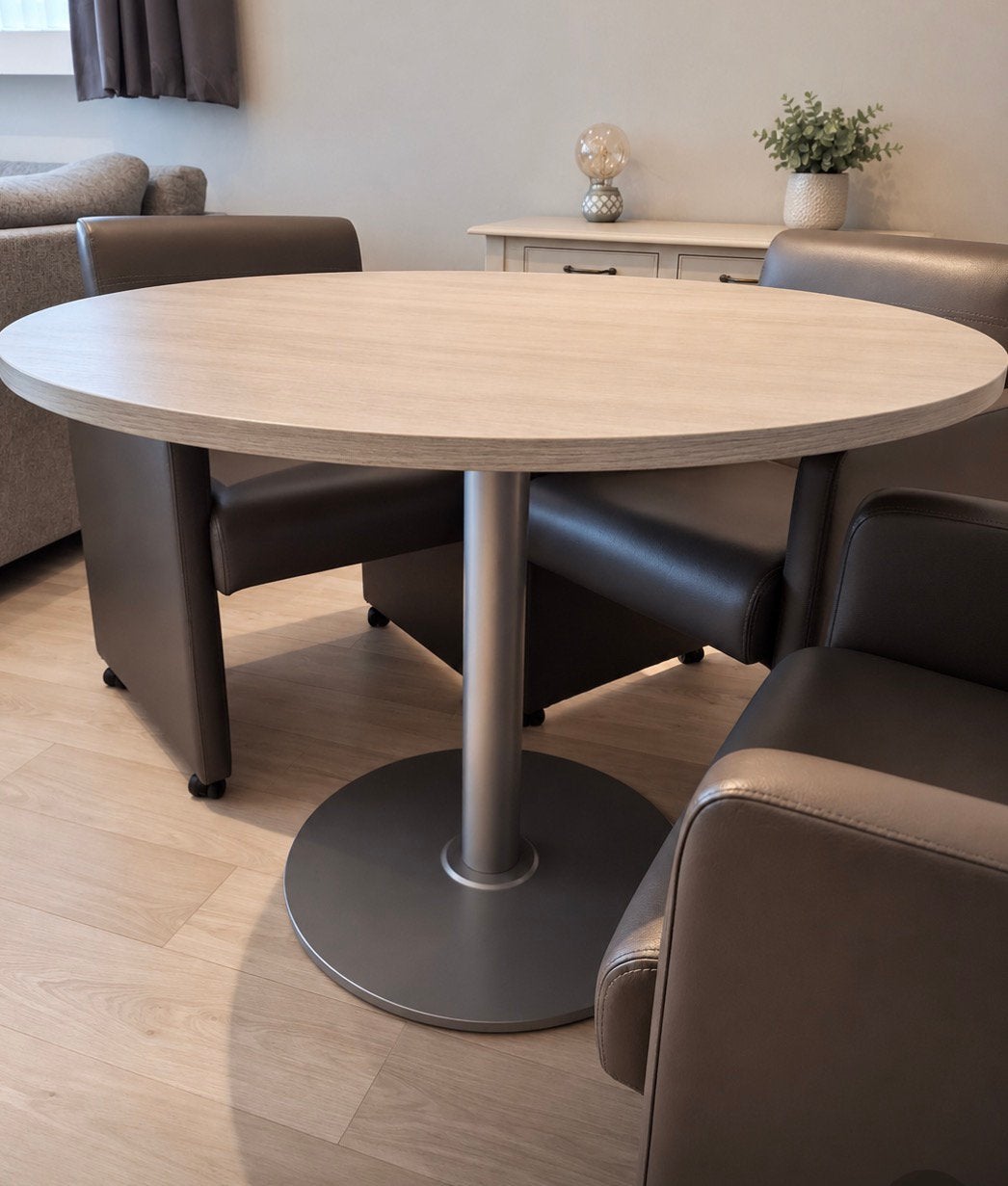 Ronde eettafel – Ø 100 cm, Huis en Inrichting, Ophalen, Gebruikt, Rond