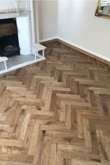 Plancher à chevrons en chêne rustique huilé prêt à l'emploi, Enlèvement