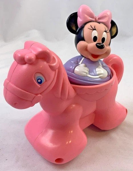 Arco Disney Baby Minnie Mouse Pony Rolly Polly Rider vintage, Verzenden, Overige figuren, Zo goed als nieuw, Beeldje of Figuurtje