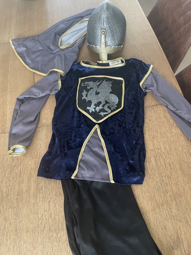 Ridder verkleedkledij 3-5 jaar, Enlèvement, Comme neuf, 104 ou plus petit, Garçon ou Fille