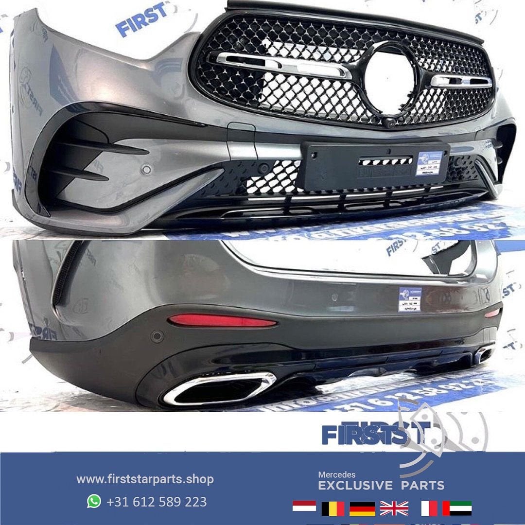 W254 GLC AMG VOORBUMPER + ACHTERBUMPER GRIJS COMPLEET PAKKET, Gebruikt, -, Ophalen of Verzenden, Bumper