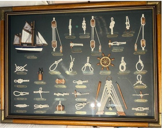 Wandpaneel met zeemansknopen, Antiek en Kunst, Ophalen