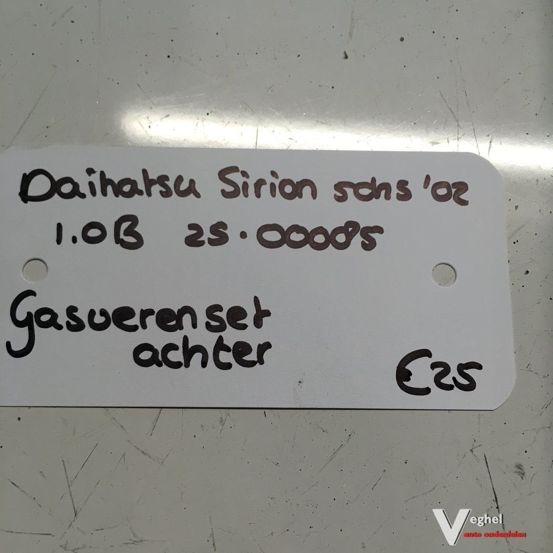 Daihatsu Sirion 1.0 B  5 drs 2002 2500085  Gasveren set, -, Utilisé, -, -
