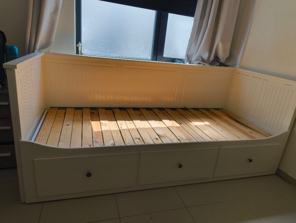 Ikea hemnes bedbank, 210 cm, Enlèvement, Utilisé, Réglable