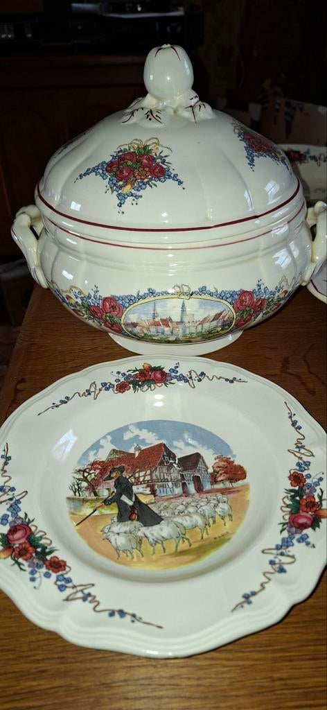 Lot porcelaines sarreguemines, Ophalen